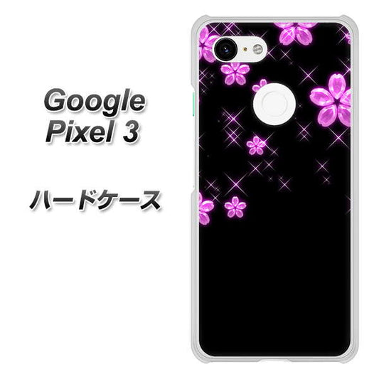 Google Pixel 3 高画質仕上げ 背面印刷 ハードケース【019 桜クリスタル】