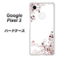 Google Pixel 3 高画質仕上げ 背面印刷 ハードケース【142 桔梗と桜と蝶】