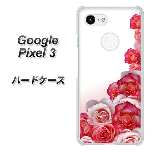 Google Pixel 3 高画質仕上げ 背面印刷 ハードケース【299 薔薇の壁】