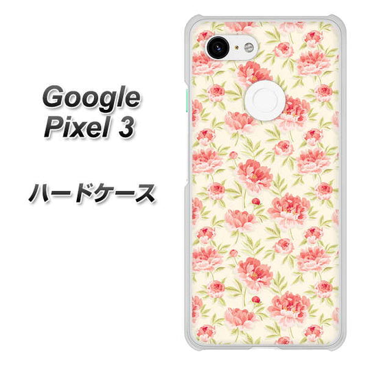 Google Pixel 3 高画質仕上げ 背面印刷 ハードケース【593 北欧の小花Ｓ】