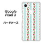 Google Pixel 3 高画質仕上げ 背面印刷 ハードケース【744 イングリッシュガーデン（ブルー）】