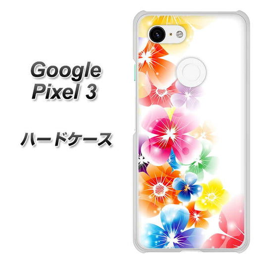 Google Pixel 3 高画質仕上げ 背面印刷 ハードケース【1209 光と花】