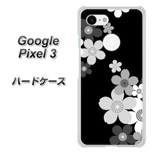 Google Pixel 3 高画質仕上げ 背面印刷 ハードケース【1334 桜のフレーム】