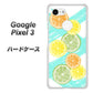 Google Pixel 3 高画質仕上げ 背面印刷 ハードケース【YJ183 オレンジライム】