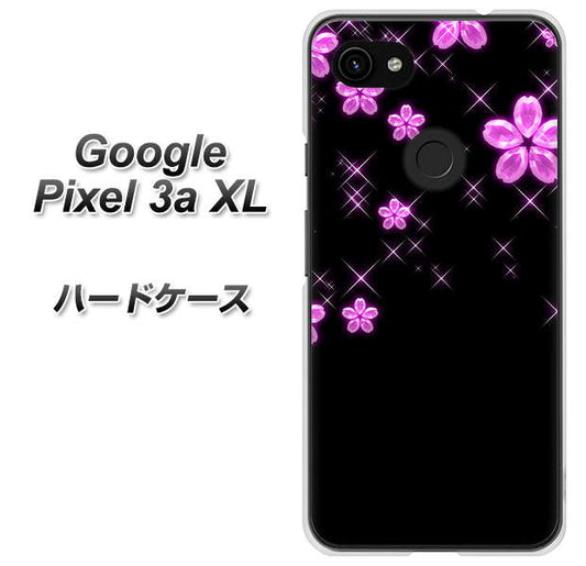 Google Pixel 3a XL 高画質仕上げ 背面印刷 ハードケース【019 桜クリスタル】