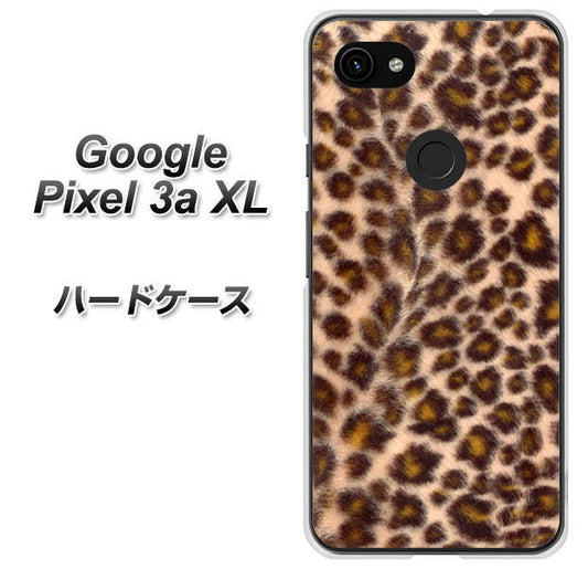 Google Pixel 3a XL 高画質仕上げ 背面印刷 ハードケース【068 ヒョウ（茶）】