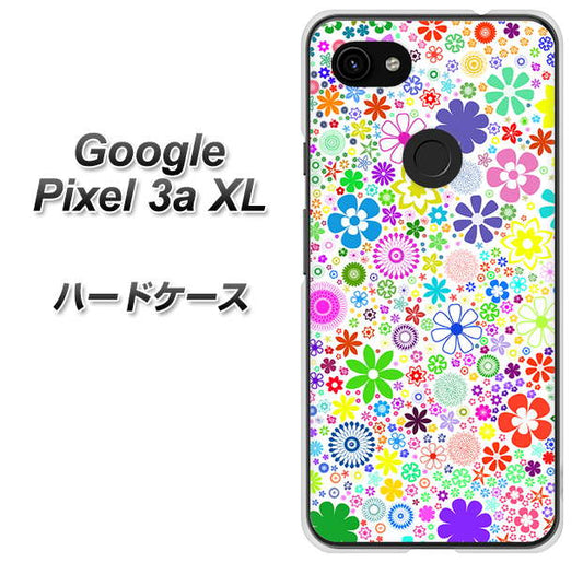 Google Pixel 3a XL 高画質仕上げ 背面印刷 ハードケース【308 フラワーミックス】