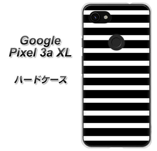 Google Pixel 3a XL 高画質仕上げ 背面印刷 ハードケース【330 サイドボーダーブラック】