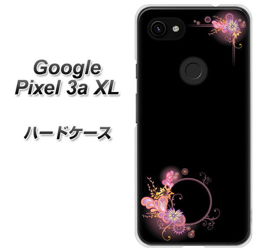 Google Pixel 3a XL 高画質仕上げ 背面印刷 ハードケース【437 華のフレーム】