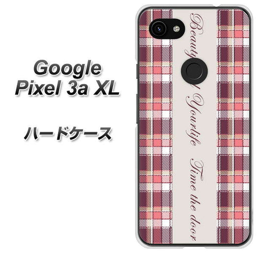 Google Pixel 3a XL 高画質仕上げ 背面印刷 ハードケース【518 チェック柄besuty】