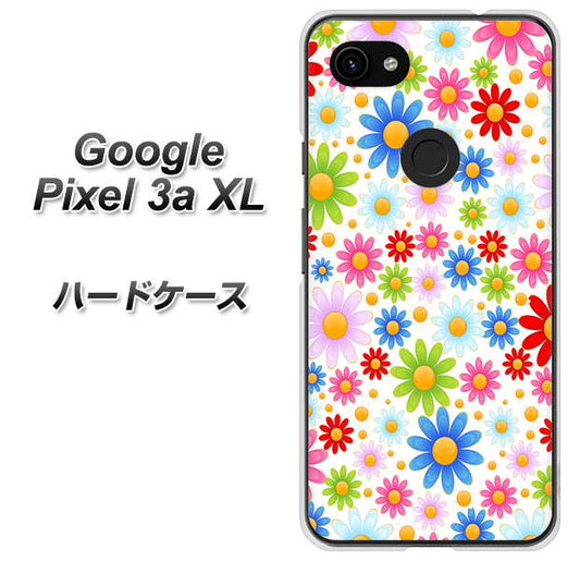 Google Pixel 3a XL 高画質仕上げ 背面印刷 ハードケース【606 マーガレット】