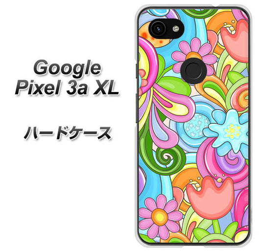 Google Pixel 3a XL 高画質仕上げ 背面印刷 ハードケース【713 ミラクルフラワー】