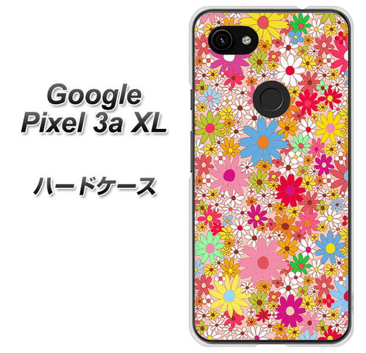 Google Pixel 3a XL 高画質仕上げ 背面印刷 ハードケース【746 花畑A】