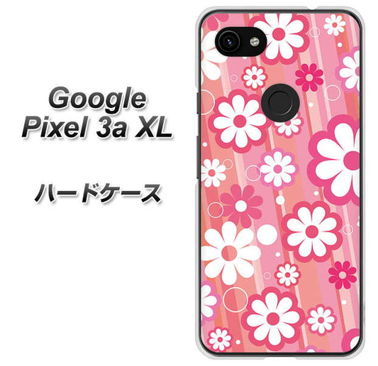Google Pixel 3a XL 高画質仕上げ 背面印刷 ハードケース【751 マーガレット（ピンク系）】