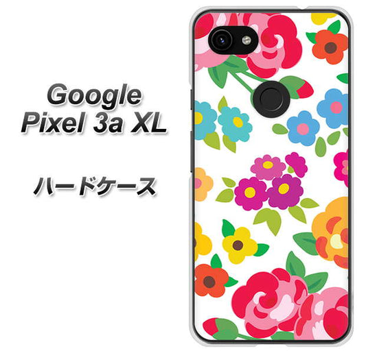 Google Pixel 3a XL 高画質仕上げ 背面印刷 ハードケース【776 5月のフラワーガーデン】