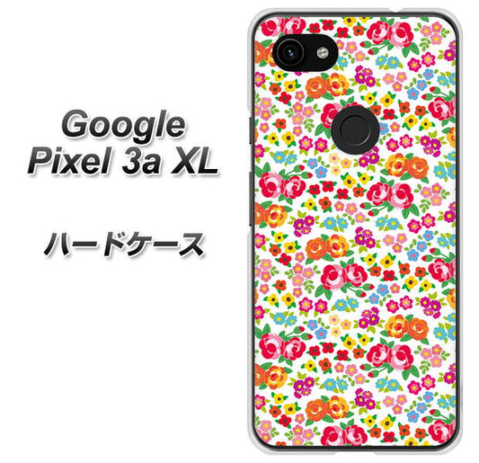 Google Pixel 3a XL 高画質仕上げ 背面印刷 ハードケース【777 マイクロリバティプリントWH】