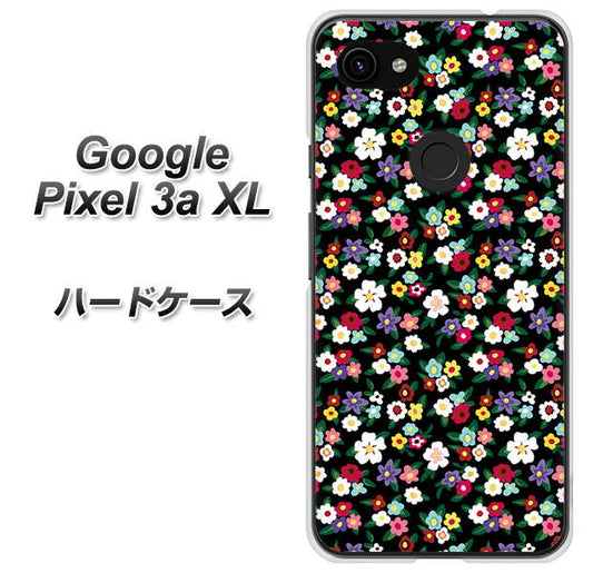 Google Pixel 3a XL 高画質仕上げ 背面印刷 ハードケース【778 マイクロリバティプリントBK】