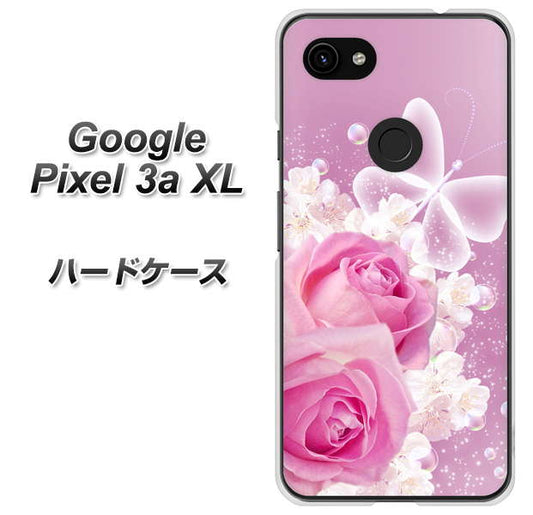 Google Pixel 3a XL 高画質仕上げ 背面印刷 ハードケース【1166 ローズロマンス】
