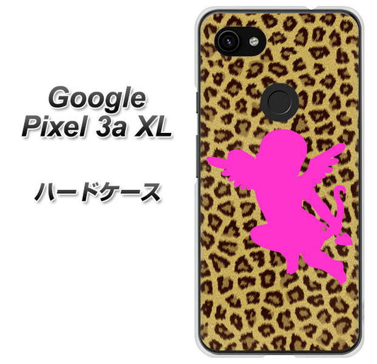 Google Pixel 3a XL 高画質仕上げ 背面印刷 ハードケース【1245 ヒョウ柄エンジェル】