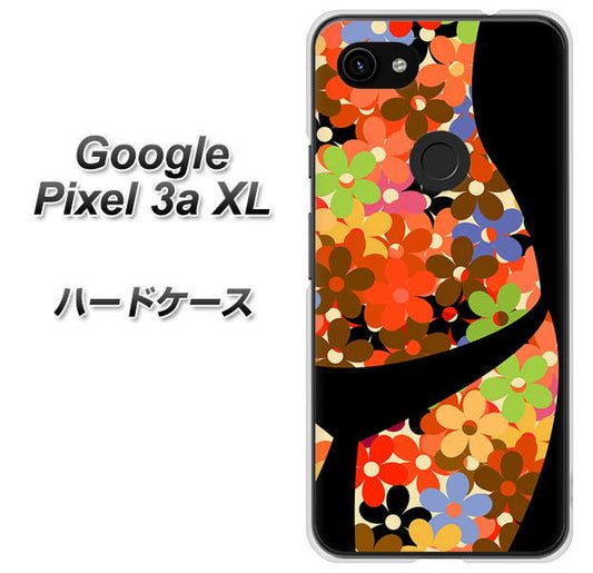 Google Pixel 3a XL 高画質仕上げ 背面印刷 ハードケース【1258 フラワーボディ】