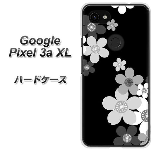 Google Pixel 3a XL 高画質仕上げ 背面印刷 ハードケース【1334 桜のフレーム】