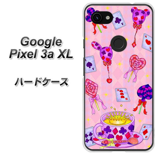 Google Pixel 3a XL 高画質仕上げ 背面印刷 ハードケース【AG817 トランプティー（ピンク）】