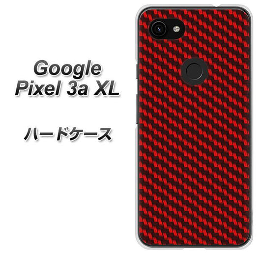 Google Pixel 3a XL 高画質仕上げ 背面印刷 ハードケース【EK906 レッドカーボン】