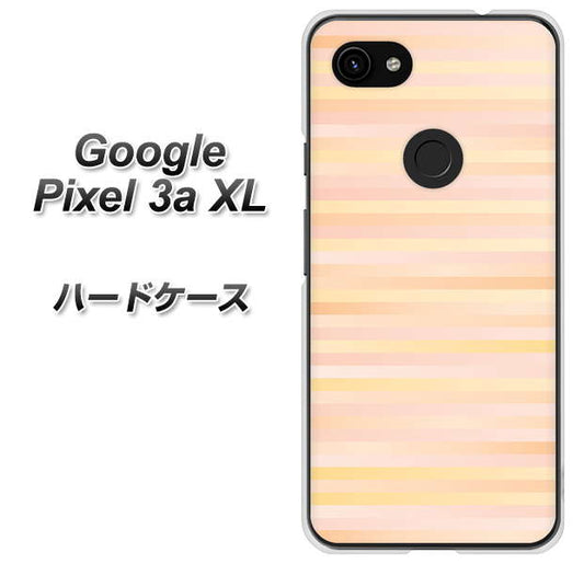 Google Pixel 3a XL 高画質仕上げ 背面印刷 ハードケース【IB909 グラデーションボーダー_オレンジ】