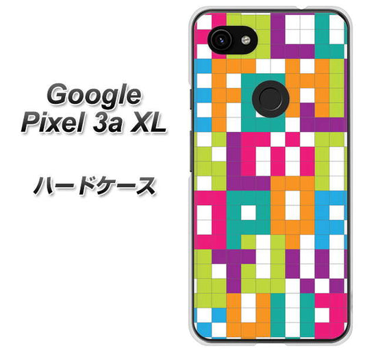 Google Pixel 3a XL 高画質仕上げ 背面印刷 ハードケース【IB916  ブロックアルファベット】