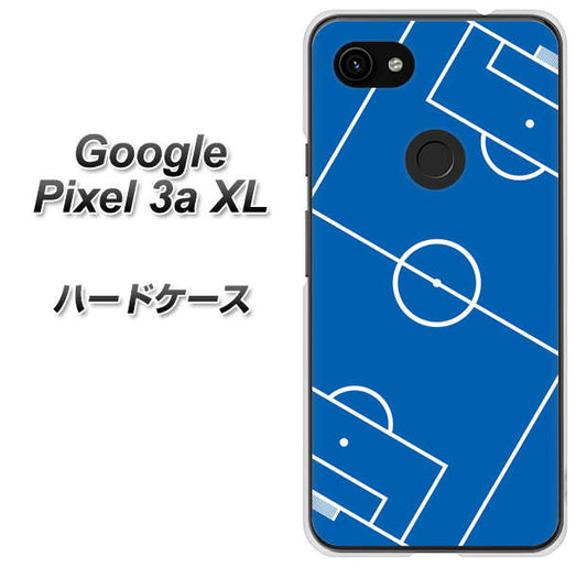 Google Pixel 3a XL 高画質仕上げ 背面印刷 ハードケース【IB922 SOCCER_ピッチ】