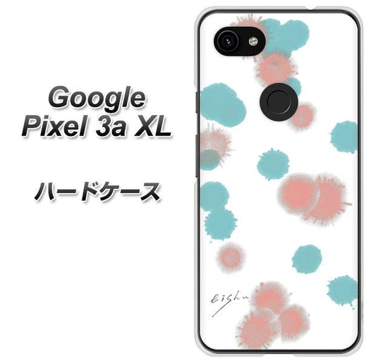 Google Pixel 3a XL 高画質仕上げ 背面印刷 ハードケース【OE834 滴 水色×ピンク】