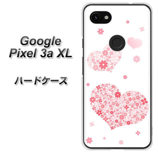 Google Pixel 3a XL 高画質仕上げ 背面印刷 ハードケース【SC824 ピンクのハート】
