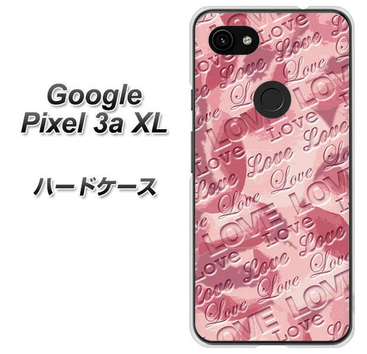 Google Pixel 3a XL 高画質仕上げ 背面印刷 ハードケース【SC844 フラワーヴェルニLOVE（ローズヴェルール）】