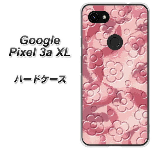 Google Pixel 3a XL 高画質仕上げ 背面印刷 ハードケース【SC846 フラワーヴェルニ花ピンク（ローズヴェルール）】