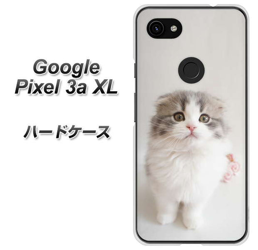 Google Pixel 3a XL 高画質仕上げ 背面印刷 ハードケース【VA803 まっていますネコ】