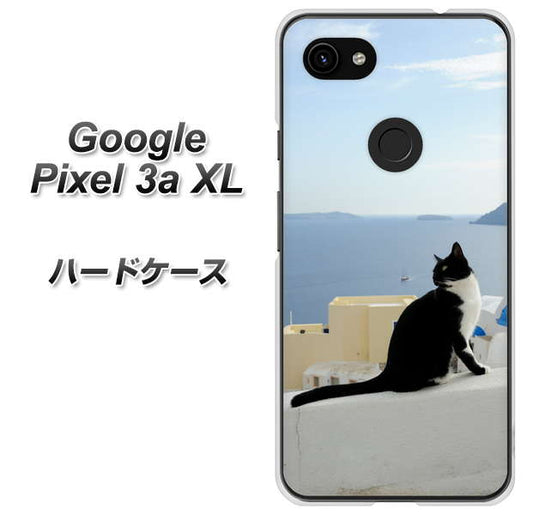 Google Pixel 3a XL 高画質仕上げ 背面印刷 ハードケース【VA805 ネコと地中海】