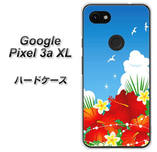 Google Pixel 3a XL 高画質仕上げ 背面印刷 ハードケース【VA821 ハイビスカスと青空】
