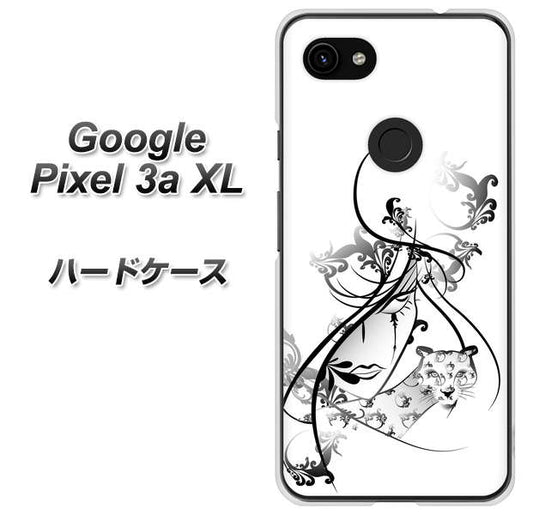 Google Pixel 3a XL 高画質仕上げ 背面印刷 ハードケース【VA832 パンサーと美女】
