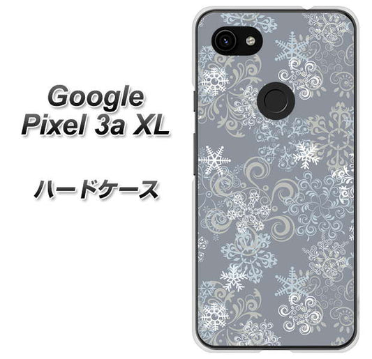 Google Pixel 3a XL 高画質仕上げ 背面印刷 ハードケース【XA801 雪の結晶】