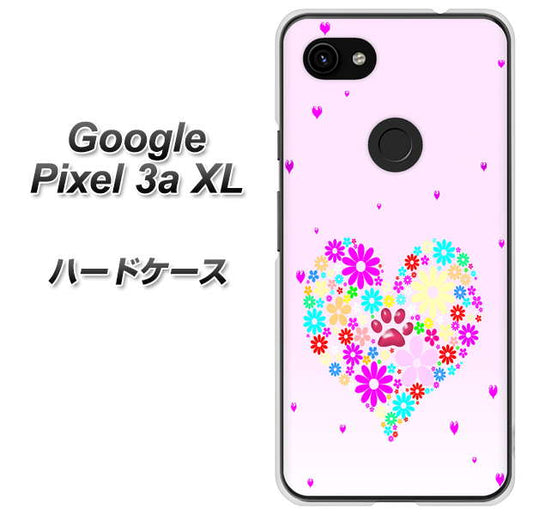 Google Pixel 3a XL 高画質仕上げ 背面印刷 ハードケース【YA954 ハート01 素材ホワイト】