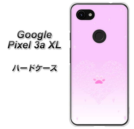 Google Pixel 3a XL 高画質仕上げ 背面印刷 ハードケース【YA955 ハート02 素材ホワイト】