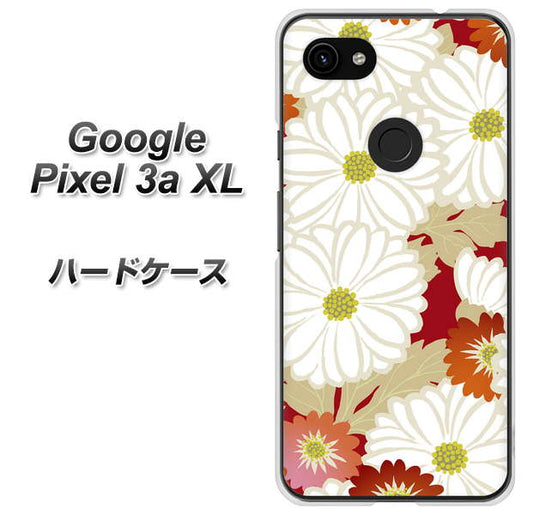 Google Pixel 3a XL 高画質仕上げ 背面印刷 ハードケース【YJ322 和柄 菊】