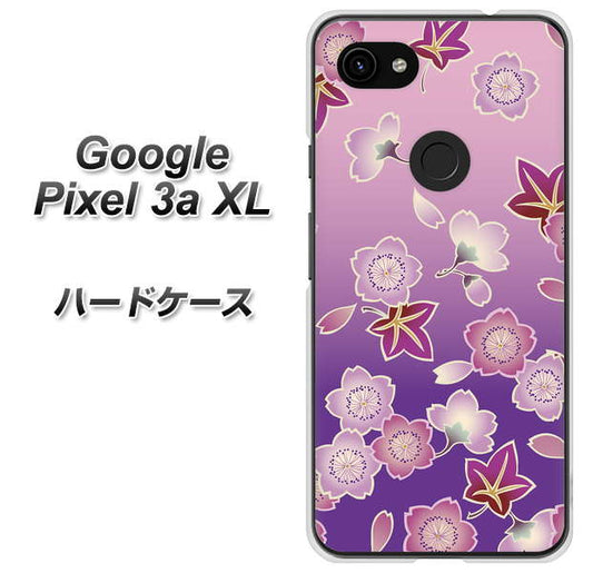 Google Pixel 3a XL 高画質仕上げ 背面印刷 ハードケース【YJ324 和柄 桜 もみじ】