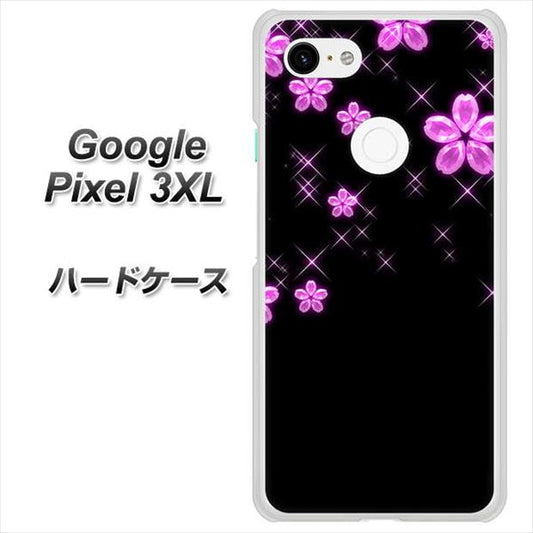 Google Pixel 3XL 高画質仕上げ 背面印刷 ハードケース【019 桜クリスタル】