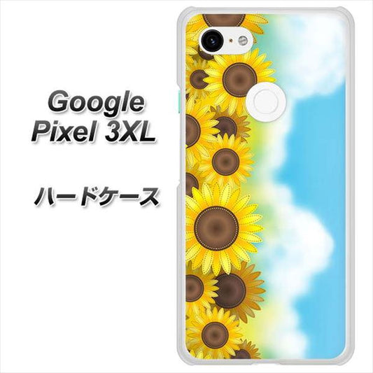 Google Pixel 3XL 高画質仕上げ 背面印刷 ハードケース【148 ひまわり畑】