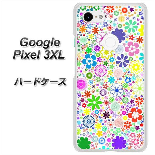 Google Pixel 3XL 高画質仕上げ 背面印刷 ハードケース【308 フラワーミックス】