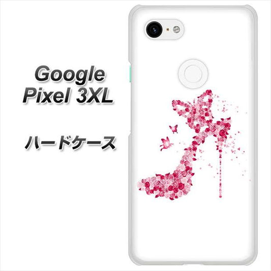 Google Pixel 3XL 高画質仕上げ 背面印刷 ハードケース【387 薔薇のハイヒール】