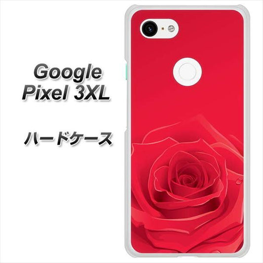 Google Pixel 3XL 高画質仕上げ 背面印刷 ハードケース【395 赤いバラ】