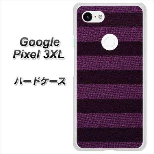 Google Pixel 3XL 高画質仕上げ 背面印刷 ハードケース【533 極太ボーダーPR&NV】