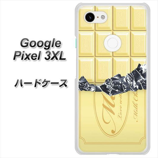 Google Pixel 3XL 高画質仕上げ 背面印刷 ハードケース【553 板チョコ－ホワイト】